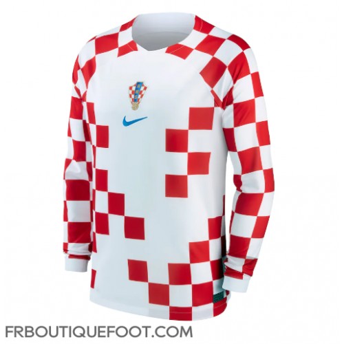 Maillot de foot Croatie Domicile vêtements Monde 2022 Manches Longues